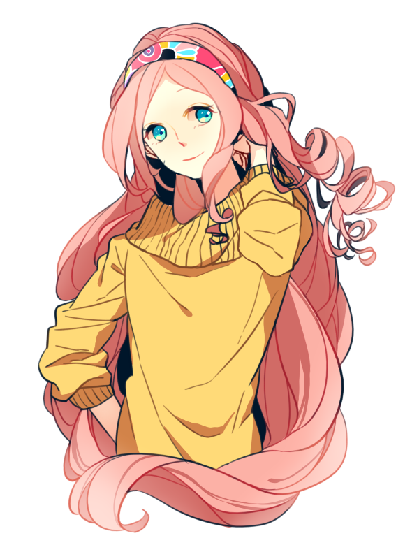 4tew, blue_eyes, crossdressinging, hairband, long_hair, male, pink_hair, smile, solo, sweater, trap, tsukimiya_ringo, uta_no_prince-sama, very_long_hair