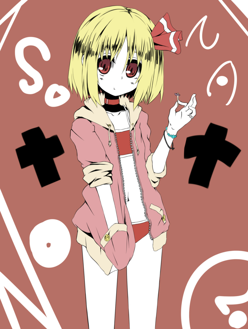 alternate_costume, bikini, blonde_hair, bracelet, candy, casual, collar, contemporary