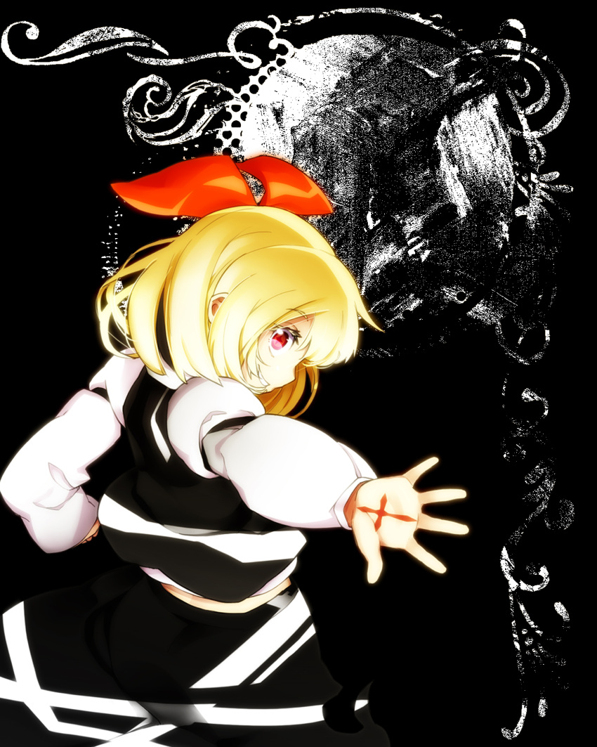 cross, highres, lieutenant_dan, profile, rumia, short_hair, smile, touhou