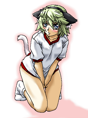 animal_ears, artist_request, blue_eyes, blush, cat_ears, ester_elhas, esther_elhas, footwear