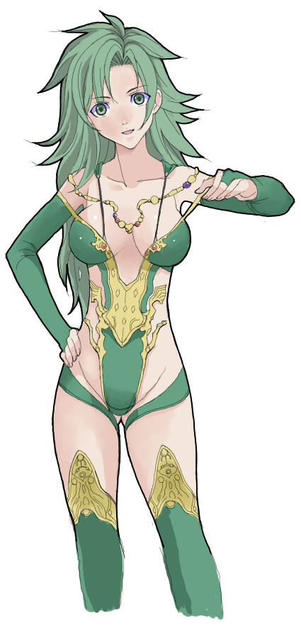 bad_id, bare_shoulders, breasts, cleavage, collarbone, detached_sleeves, final_fantasy, final_fantasy_iv