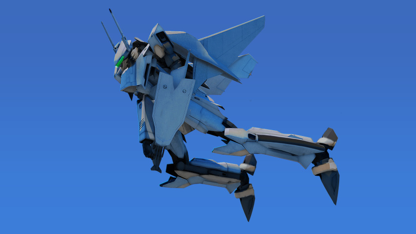 cannon, flying, gunpod, highres, macross, macross_frontier, mars_br, mecha