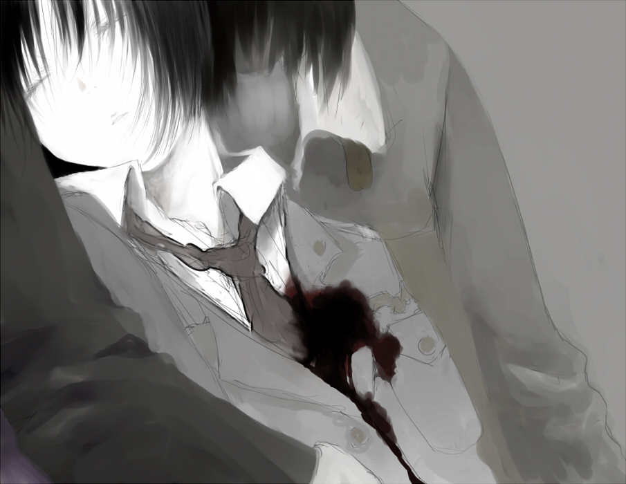 air-bird, blood, necktie, the_sky_crawlers, uniform