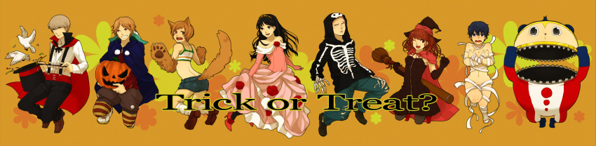 4girls, amagi_yukiko, animal_ears, artist_request, bangs, bear, bird, black_eyes