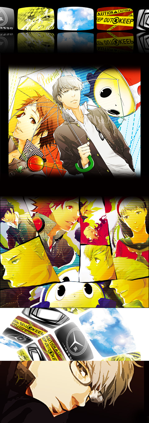 androgynous, artist_request, black_eyes, black_hair, blonde_hair, blue_eyes, blue_hair, brown_eyes