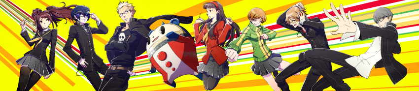4girls, :d, :o, amagi_yukiko, androgynous, artist_request, bare_legs, bear