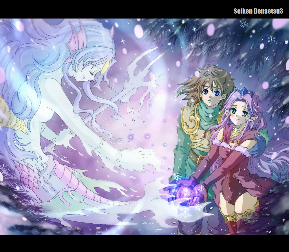2girls, angela, armor, blue_hair, blue_skin, blush, cape, closed_eyes