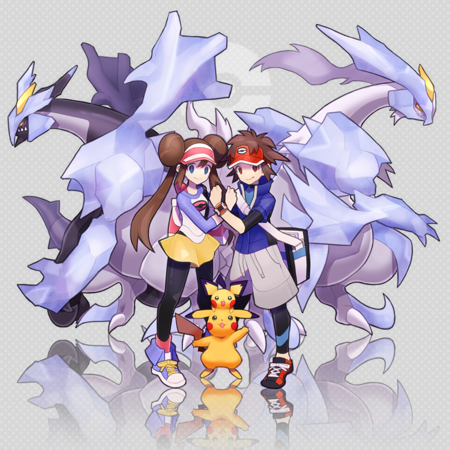1girl, alternate_form, bag, blue_eyes, bow, brown_hair, double_bun, dual_persona