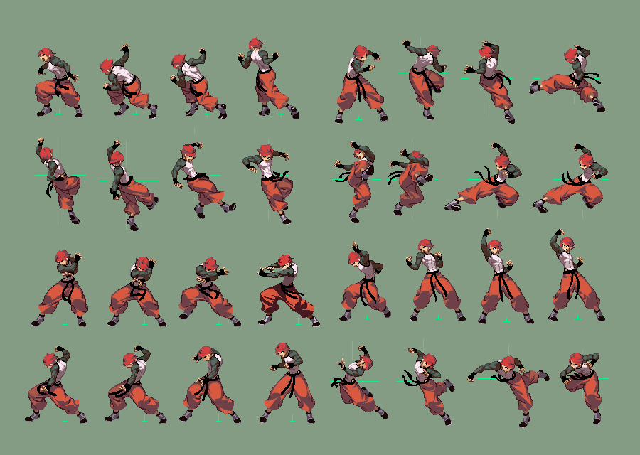 baggy_pants, boots, fighting_stance, fingerless_gloves, gloves, kicking, kou_(yatagarasu), muscle