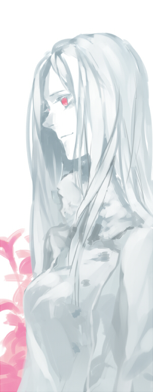 1girl, coat, fate/zero, fate_(series), irisviel_von_einzbern, long_hair, mouseqi, red_eyes