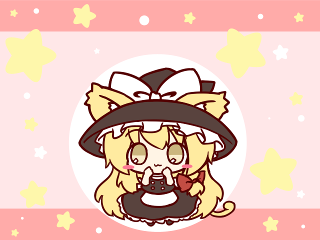 :3, blonde_hair, blush_stickers, bow, chibi, hair_bow, hat, hat_bow
