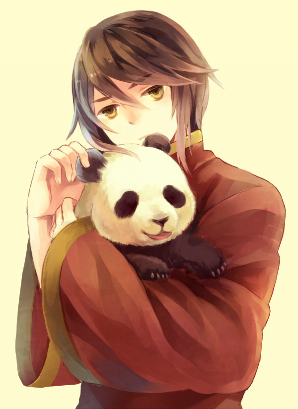 animal, axis_powers_hetalia, bad_id, brown_hair, changpao, chinese_clothes, choke_(amamarin), expressionless