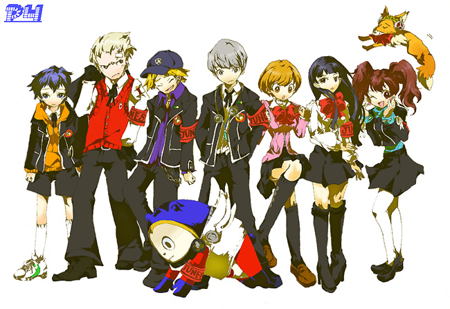 4boys, 4girls, aegis, aegis_(cosplay), all_fours, amada_ken, amada_ken_(cosplay), amagi_yukiko