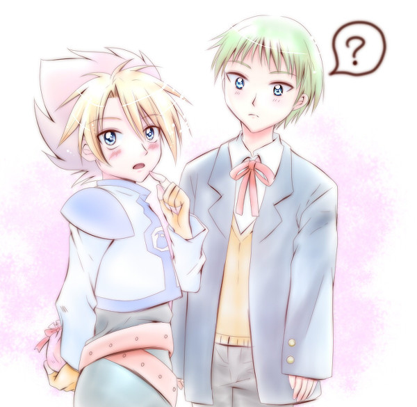 b-daman, b-densetsu!_battle_b-daman, belt, blue_eyes, butler, cain_mcdonnell, fingerless_gloves, gift
