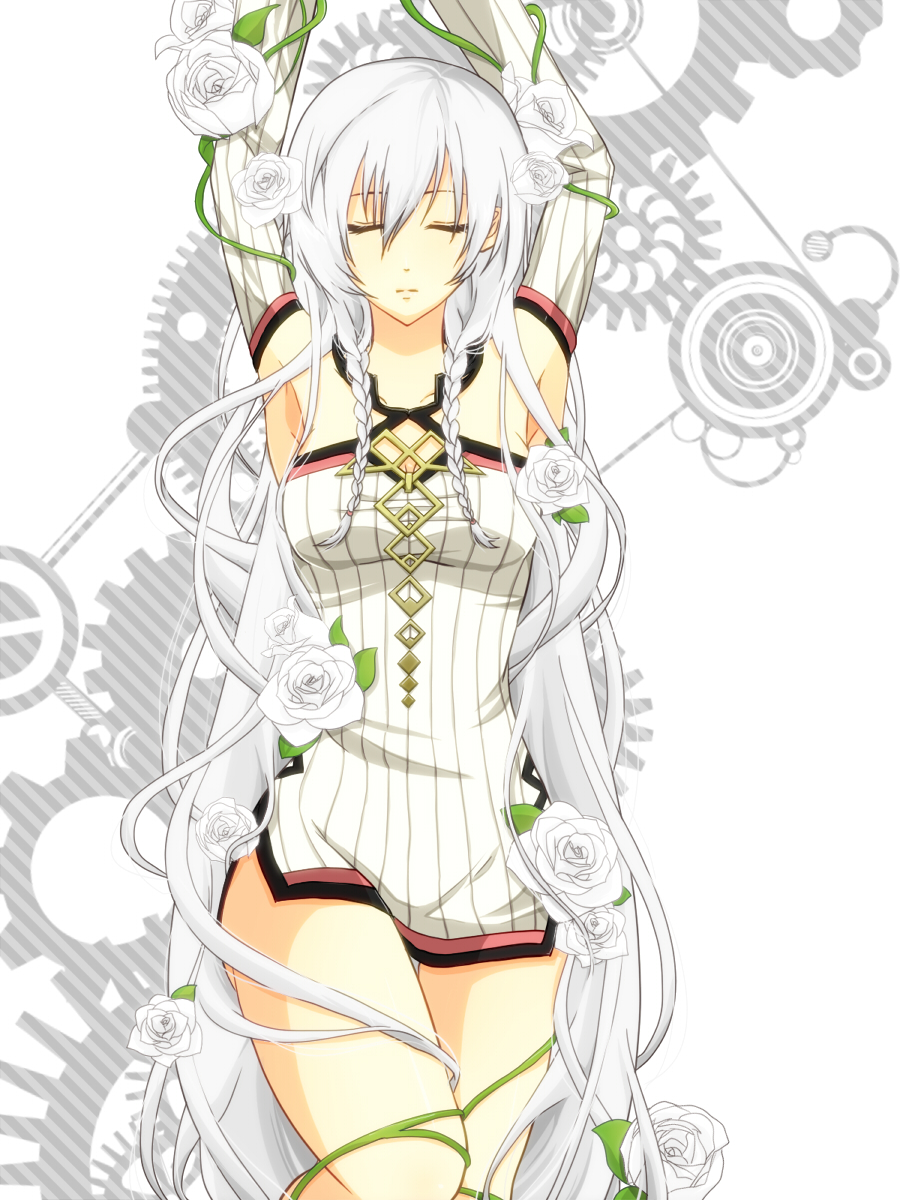 arms_up, braid, character_request, closed_eyes, creha_rem_ordin, eiyuu_densetsu, eyes_closed, falcom