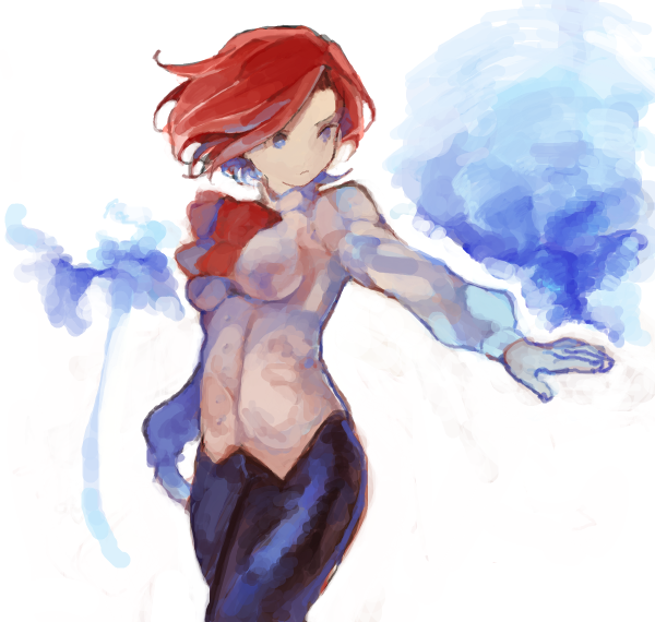 blue_eyes, bow, breasts, fate/zero, fate_(series), impossible_clothes, impossible_shirt, potatozoo
