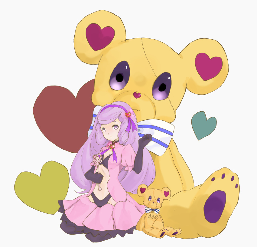 666, absurdres, dress, elbow_gloves, gloves, highres, long_hair, magical_girl