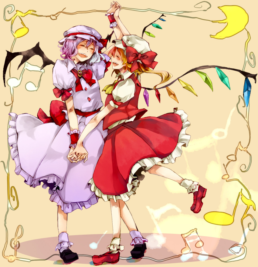 :d, ^_^, ascot, bat_wings, blonde_hair, bobby_socks, bow, brooch