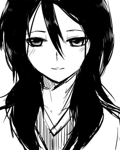 alternate_hairstyle, black_hair, bleach, bust, gebyy-terar, kuchiki_hisana, kuchiki_rukia, long_hair