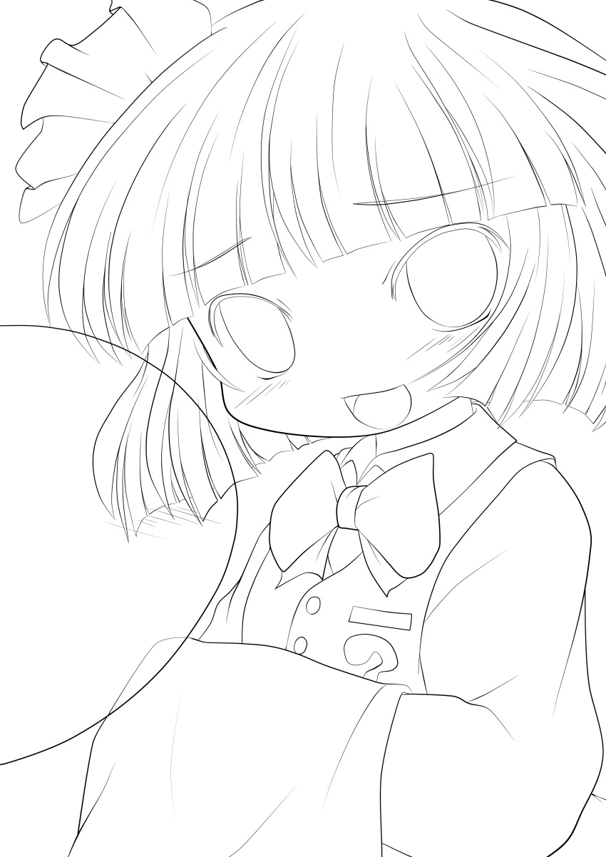 absurdres, bob_cut, bowtie, bust, dress_shirt, ghost, highres, konpaku_youmu