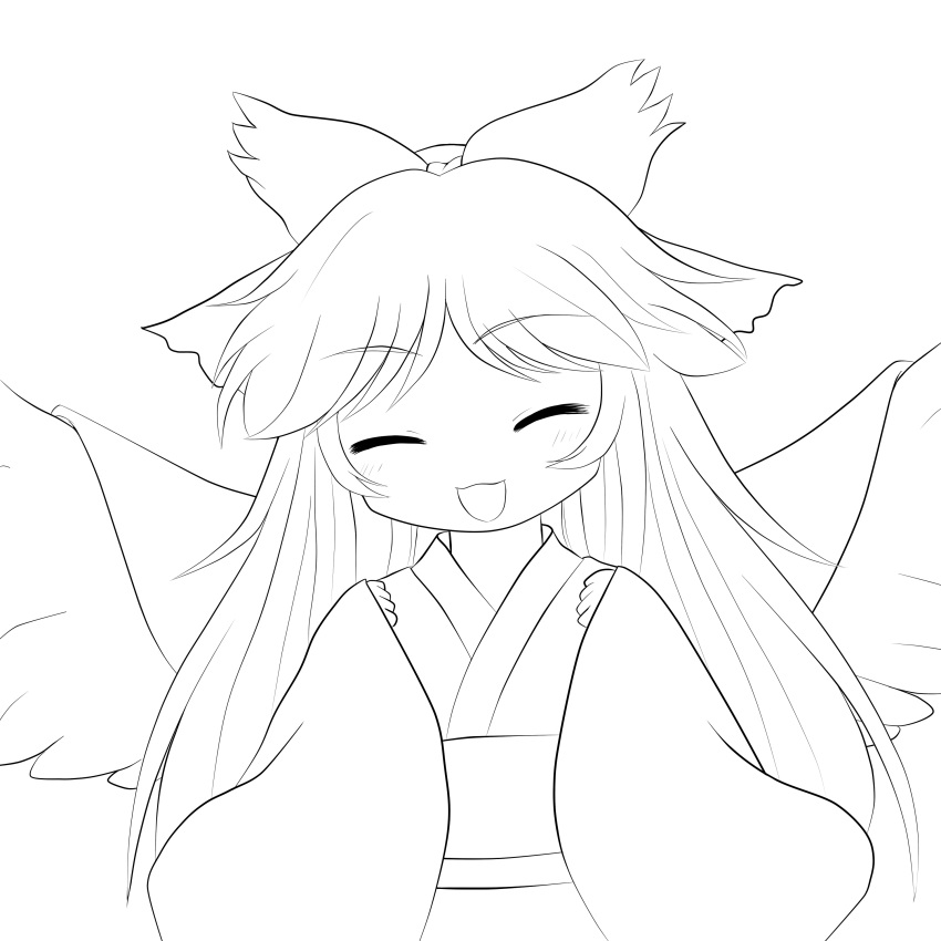 absurdres, bow, bust, cape, closed_eyes, eyes_closed, hair_bow, highres