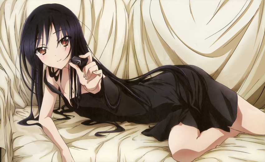 absurdres, accel_world, black_hair, brown_eyes, detexted, highres, kuroyukihime, legs