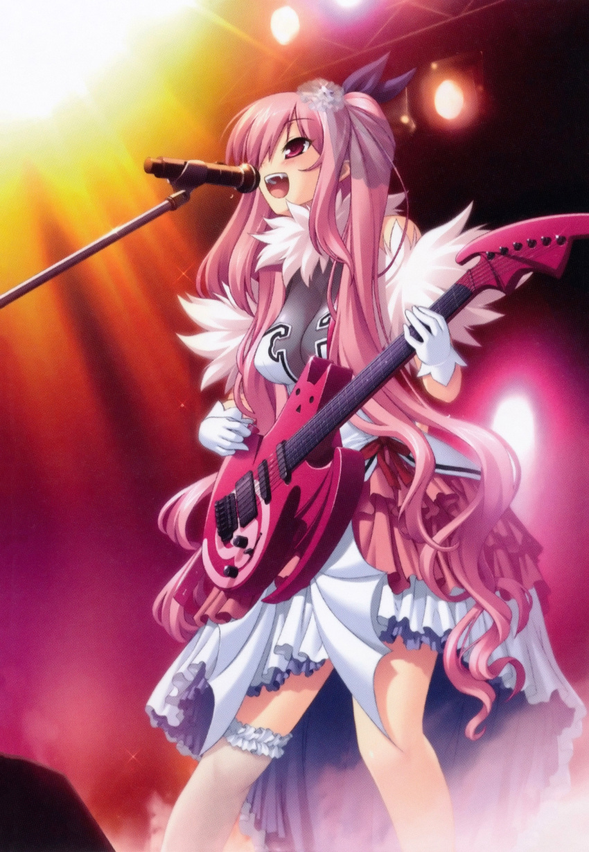 absurdres, chu_x_chu_idol, chu_x_chu_idol_2, chua_churam, frills, gloves, guitar, hair_ornament