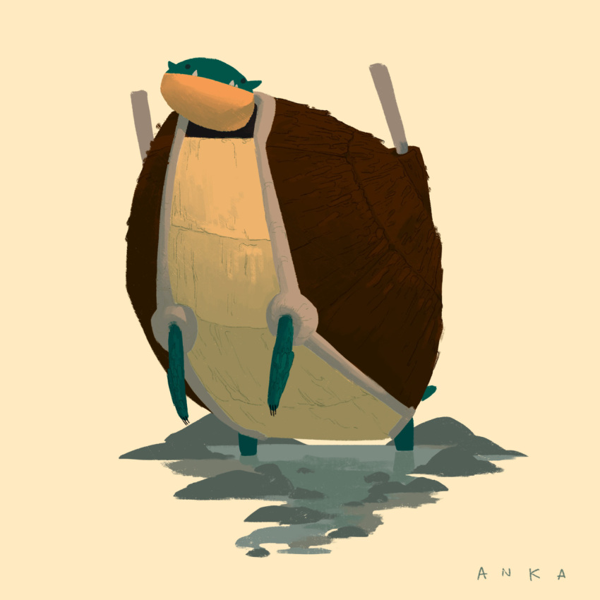 highres, kris_anka, no_humans, pokemon, signature, simple_background, solo, standing, what