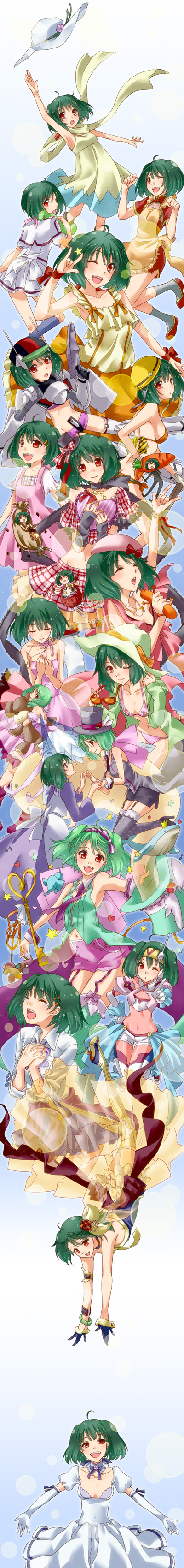 >_<, ;d, \m/, absurdres, alternate_costume, bikini, carrot, closed_eyes