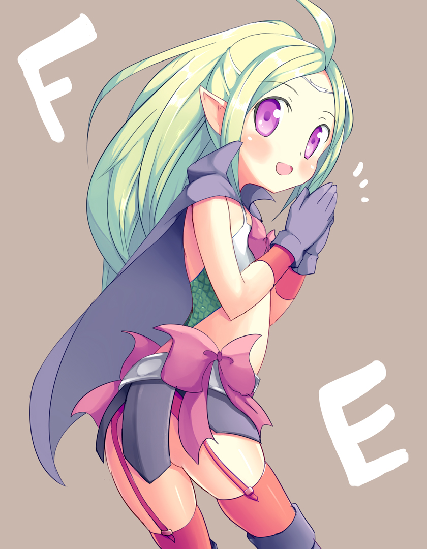 ass, blush, cape, fire_emblem, fire_emblem:_kakusei, garter_straps, gloves, green_hair