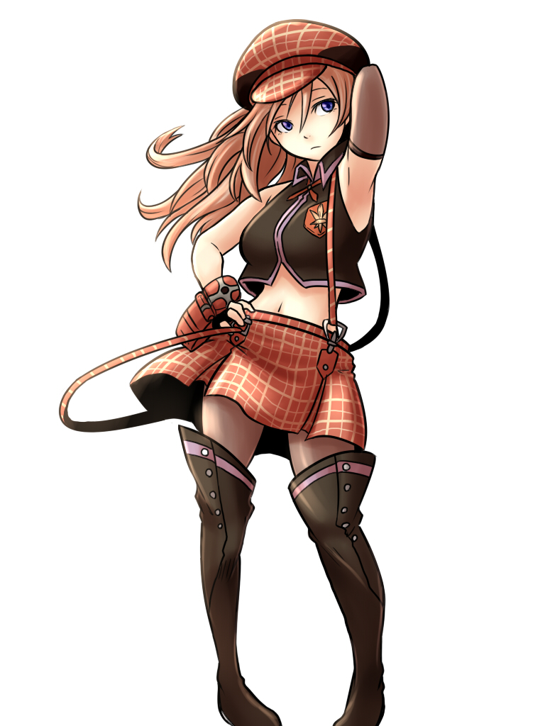 alisa_ilinichina_amiella, arana_21, arm_up, blue_eyes, boots, derivative_work, god_eater, god_eater_burst