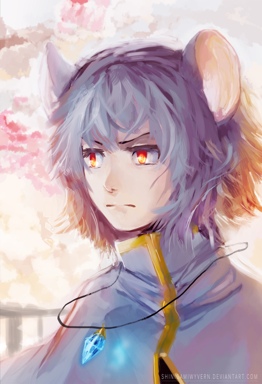 animal_ears, capelet, crystal, face, grey_hair, highres, jewelry, kirisame_marisa