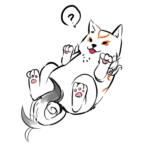 amaterasu, lowres, no_humans, okami, ookami_(game), ryohakkai, simple_background, solo