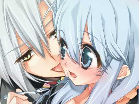 ashe_(under_the_moon), bishounen, catboy, cheek_lick, couple, cream, food, game_cg