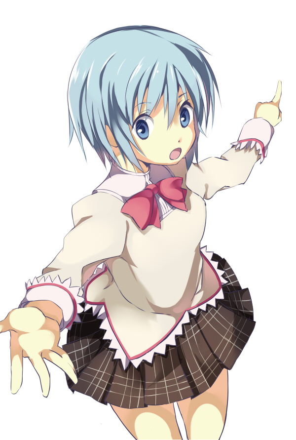 blue_eyes, blue_hair, mahou_shoujo_madoka_magica, miki_sayaka, open_mouth, ramu_(taka1995), school_uniform, short_hair