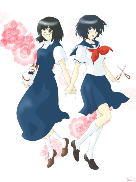 creator_connection, crossover, discommunication, nazo_no_kanojo_x, togawa_arika, urabe_mikoto