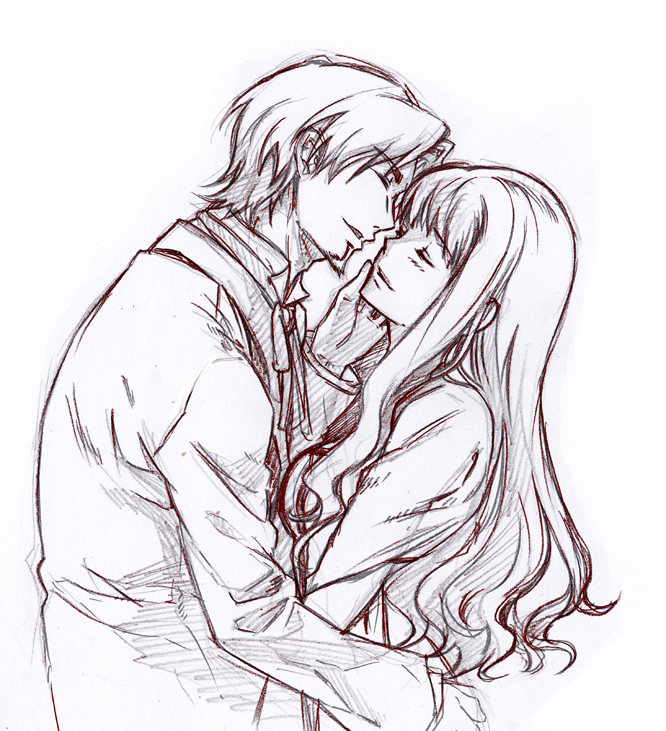 1girl, facial_hair, fate/zero, fate_(series), formal, goatee, husband_and_wife, long_hair