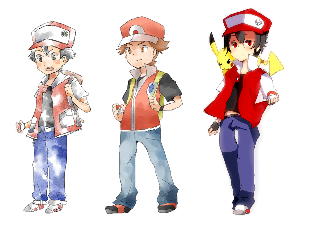 3boys, aitaki, black_eyes, black_hair, brown_eyes, brown_hair, dual_persona, multiple_boys