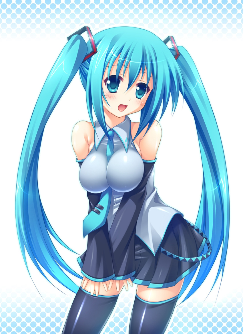 aqua_eyes, aqua_hair, bare_shoulders, detached_sleeves, hatsune_miku, highres, long_hair, miu_(c_blue)