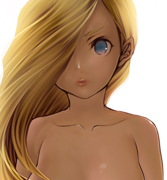 blonde_hair, blue_eyes, hair_over_one_eye, inazuma_eleven, inazuma_eleven_(series), inazuma_eleven_go, inazuma_eleven_go_chrono_stone, long_hair, nude, portrait, reiza, ruriikura