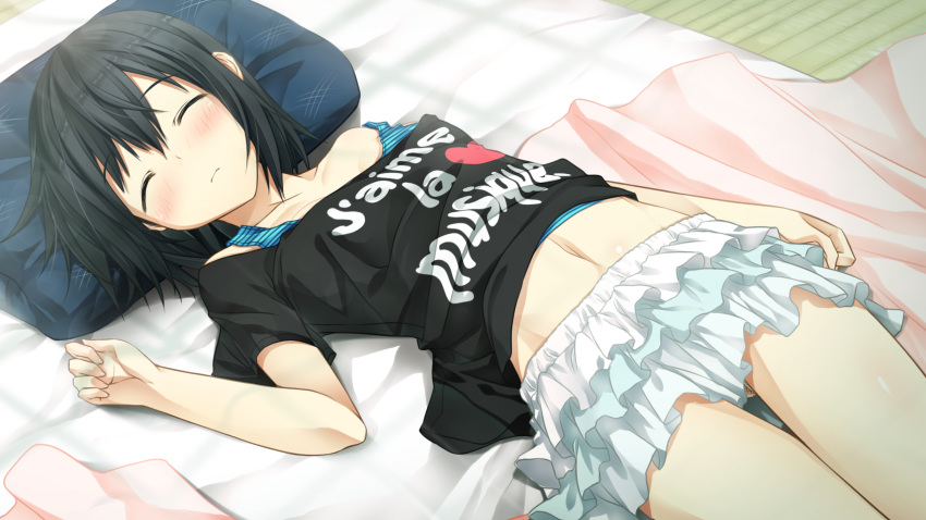 alishima_alice, artist_request, bed, cura, game_cg, monobeno, sleeping
