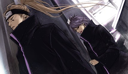chikushoudou_pain, konan, lily_(artist), lowres, naruto, pain_(naruto), pein