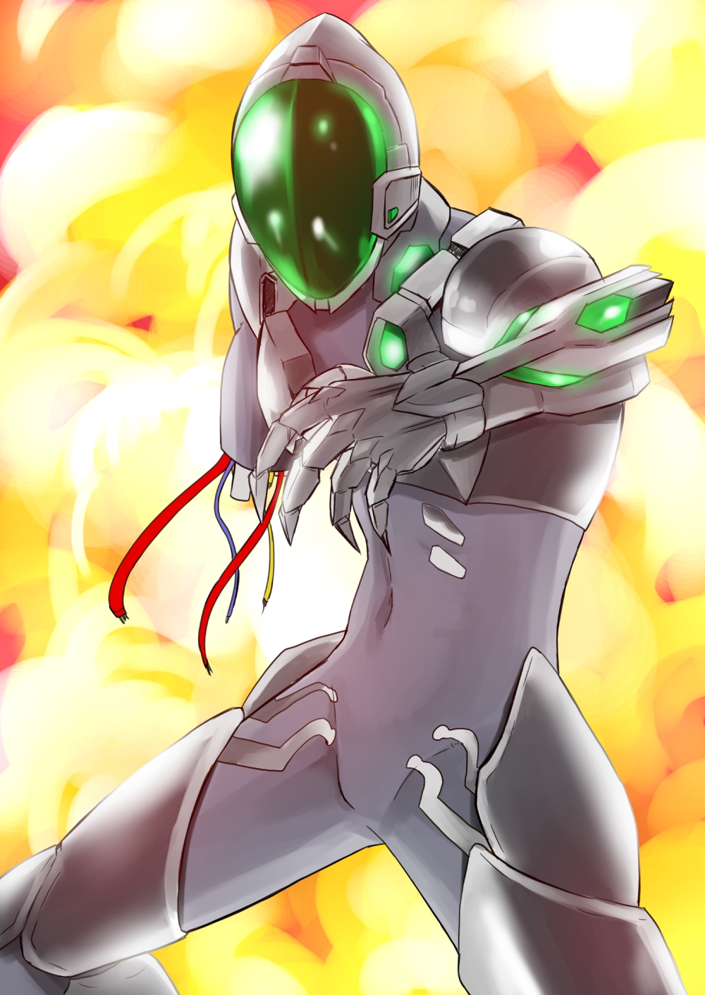 arita_haruyuki, armor, damaged, duel_avatar, highres, silver_crow, sora_megumu