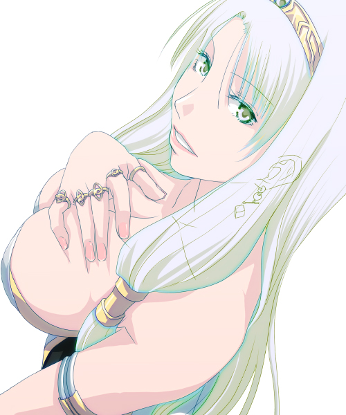 breasts, circlet, earrings, high_wizard, jewelry, large_breasts, lips, lipstick