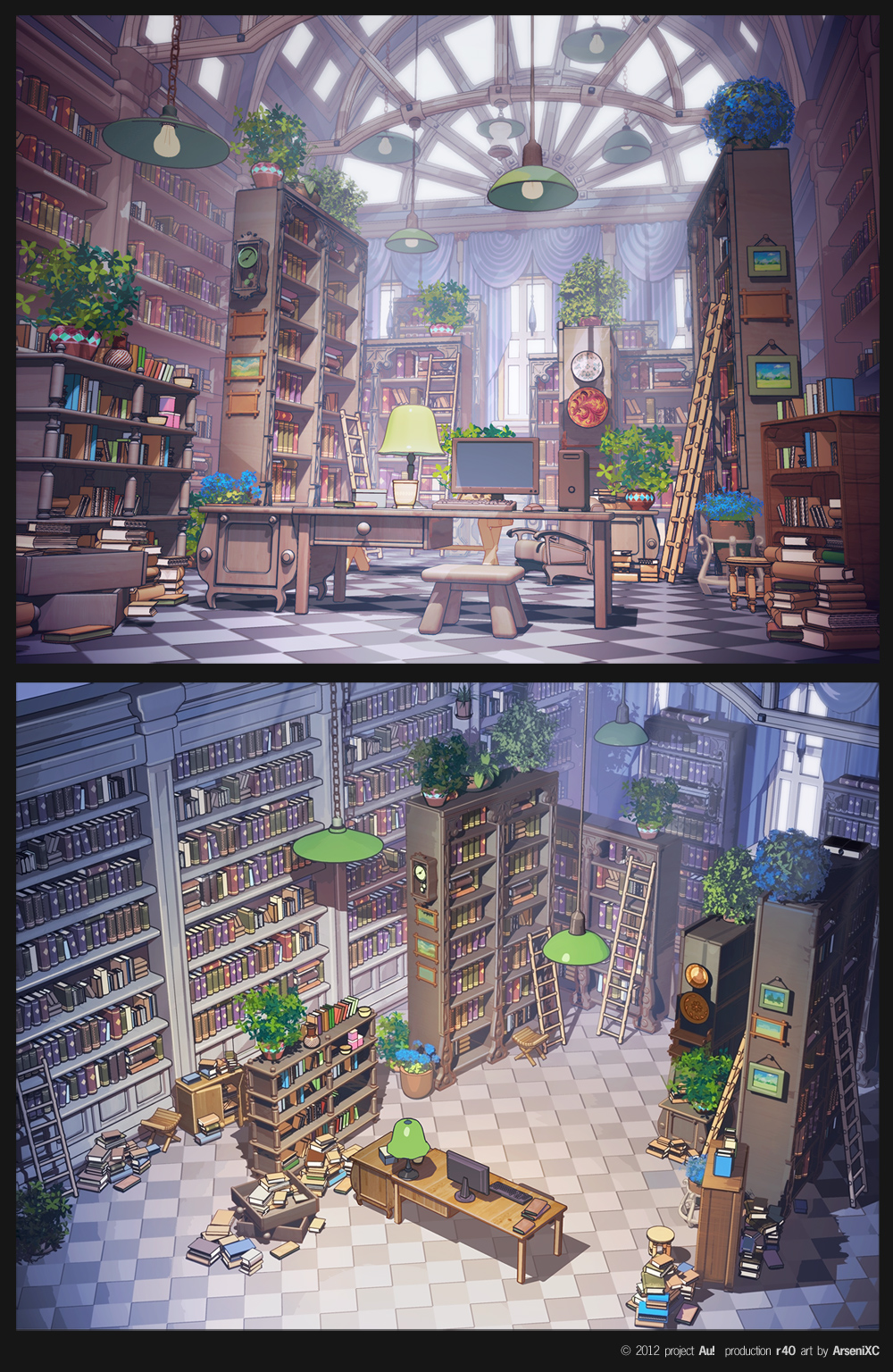 arsenixc, book, bookshelf, chair, clock, computer, computer_keyboard, computer_mouse