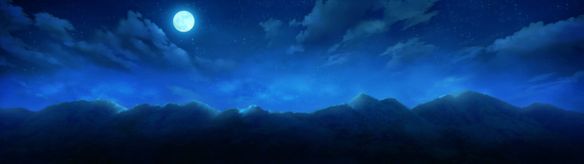 blue, clouds, cura, full_moon, game_cg, highres, landscape, monobeno