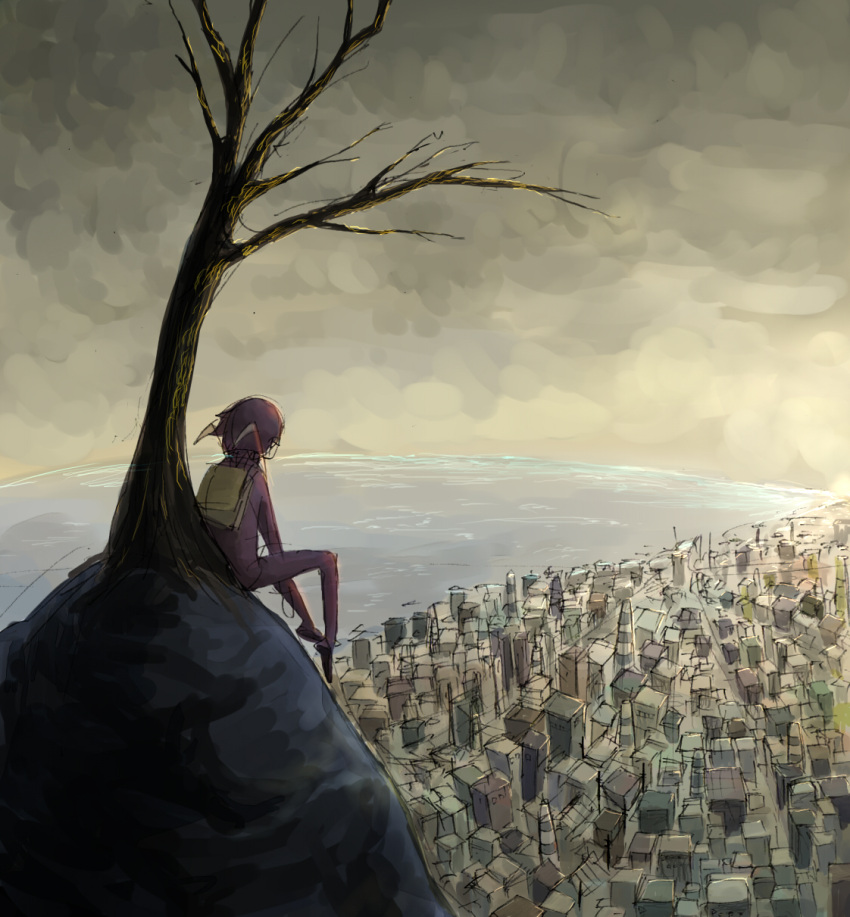 city, dorohedoro, ebisu, ebisu_(dorohedoro), highres, tree