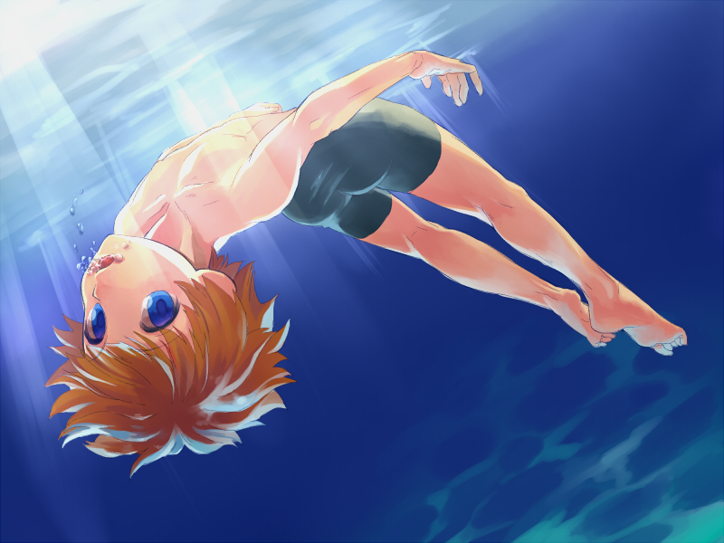 bad_id, barefoot, blue_eyes, brown_hair, bubble, feet, inazuma_eleven, inazuma_eleven_(series)