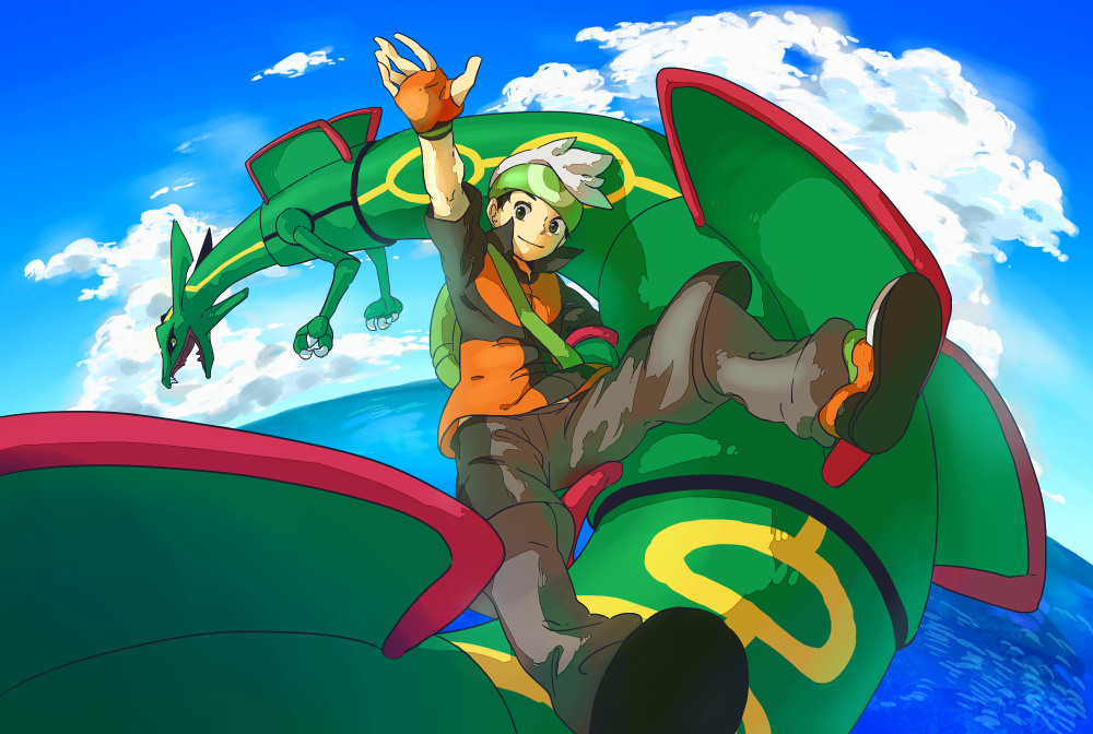 1boy, alternate_costume, arm_up, bag, bandana, bandanna, black_eyes, black_hair