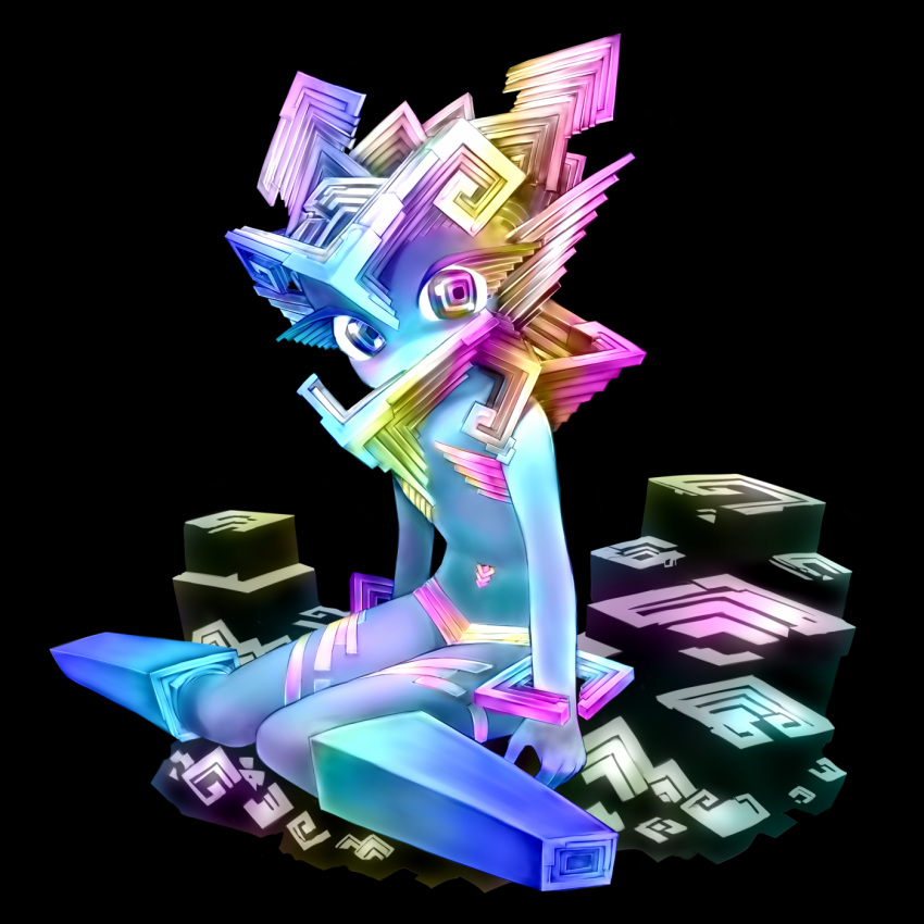 abstract, bismuth, highres, original, personification, shuusou_showa, simple_background